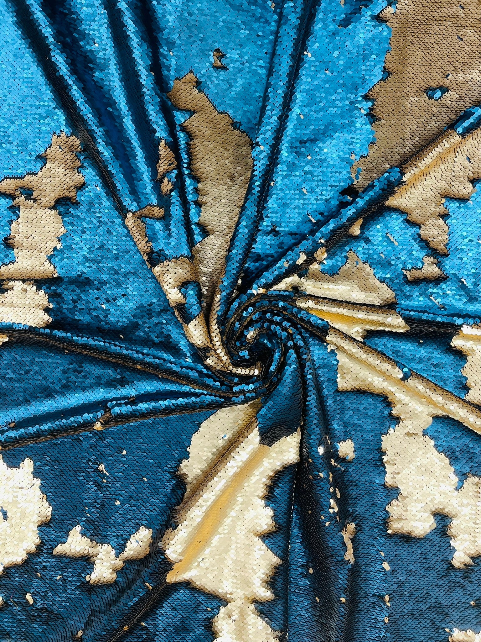 Reversible Color Changing Sequin Fabric| 54" Wide| Stretch Polyester Spandex. - New Creations Fabric & Foam Inc