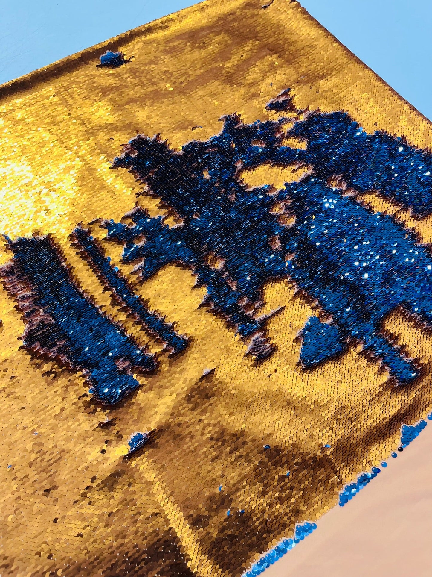 Reversible Color Changing Sequin Fabric| 54" Wide| Stretch Polyester Spandex. - New Creations Fabric & Foam Inc