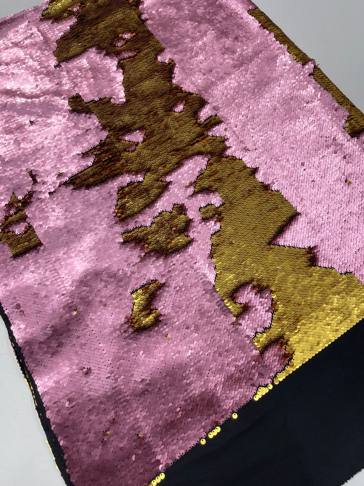 Reversible Color Changing Sequin Fabric| 54" Wide| Stretch Polyester Spandex. - New Creations Fabric & Foam Inc