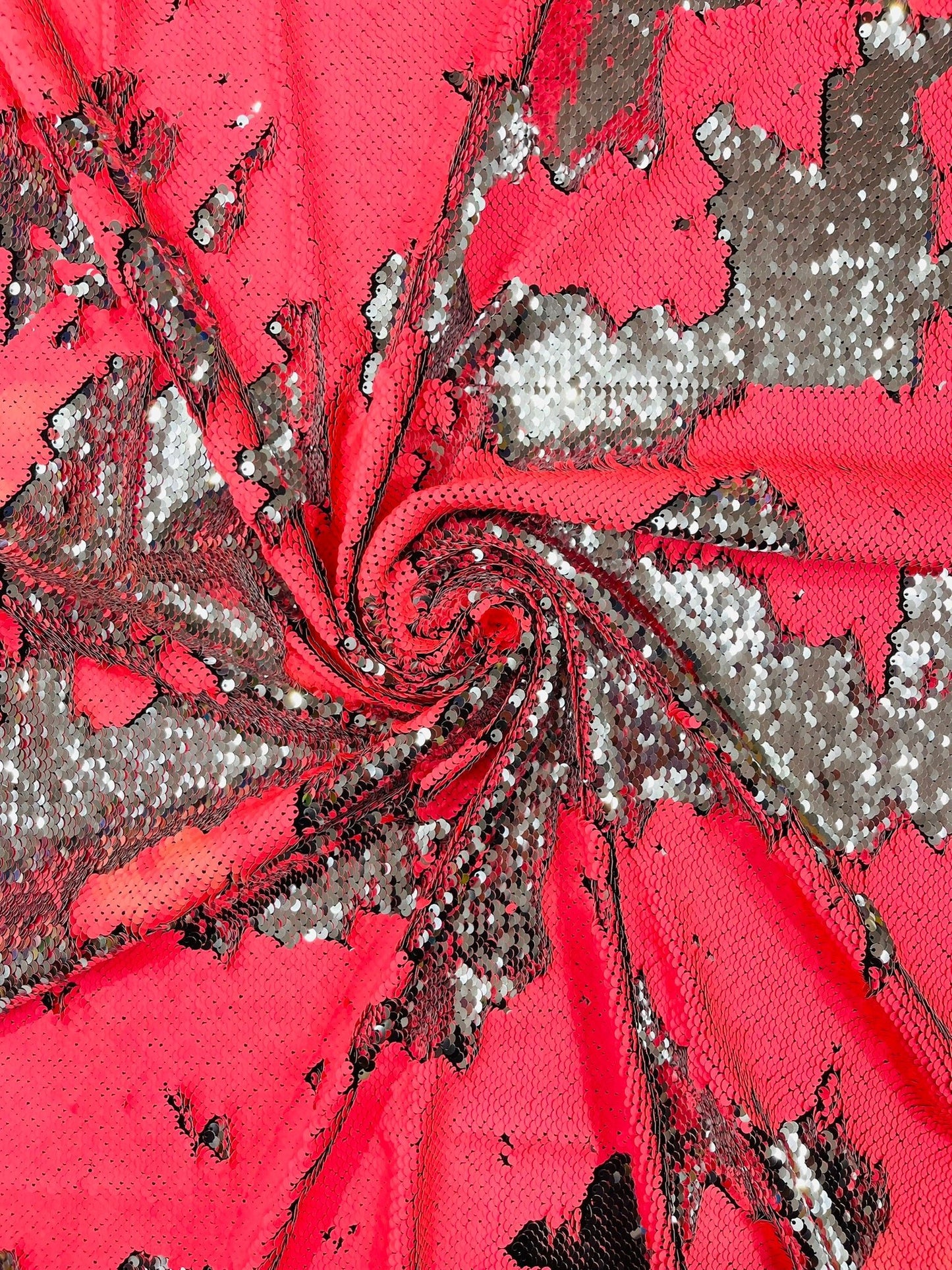 Reversible Color Changing Sequin Fabric| 54" Wide| Stretch Polyester Spandex. - New Creations Fabric & Foam Inc
