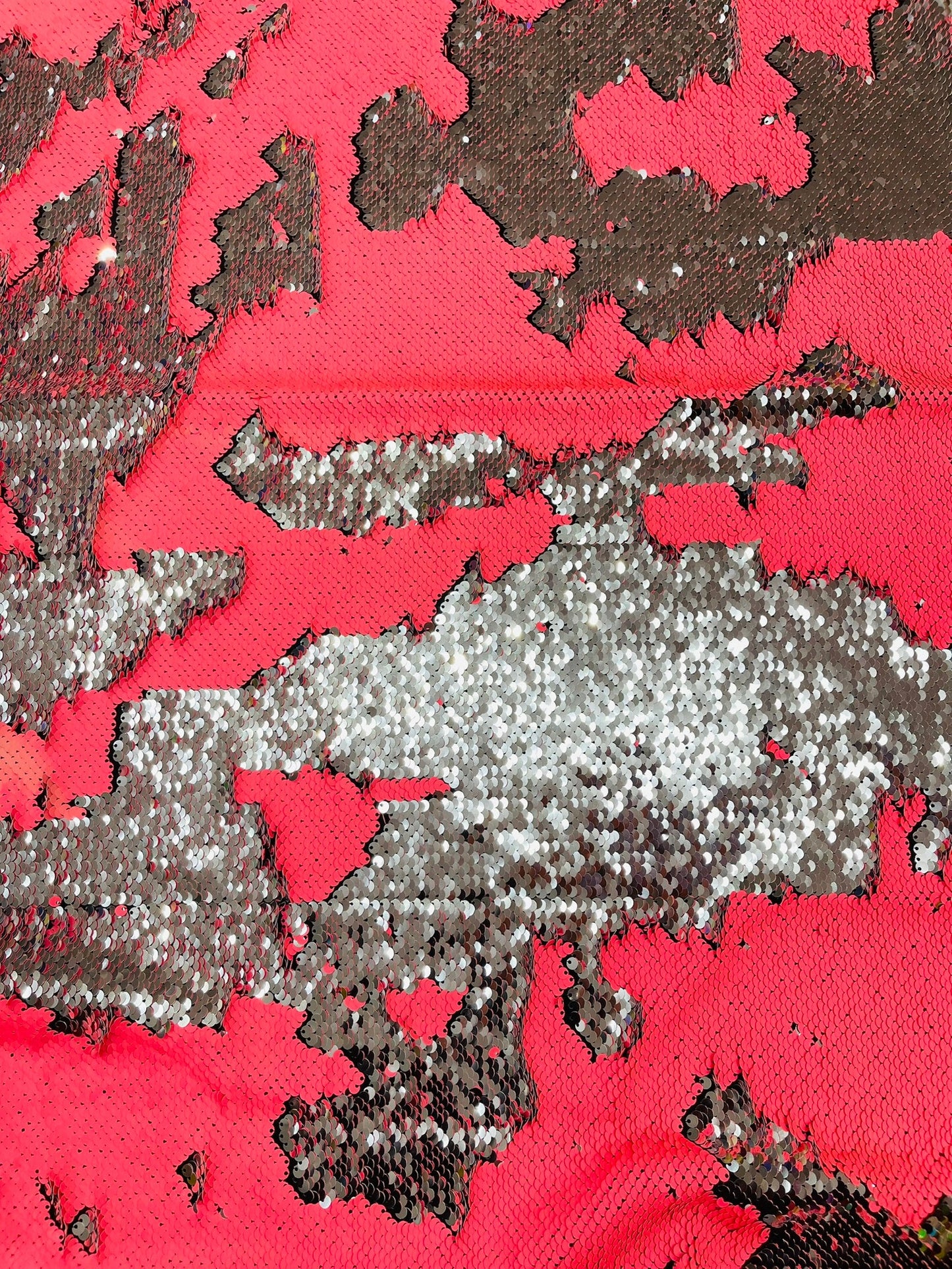 Reversible Color Changing Sequin Fabric| 54" Wide| Stretch Polyester Spandex. - New Creations Fabric & Foam Inc