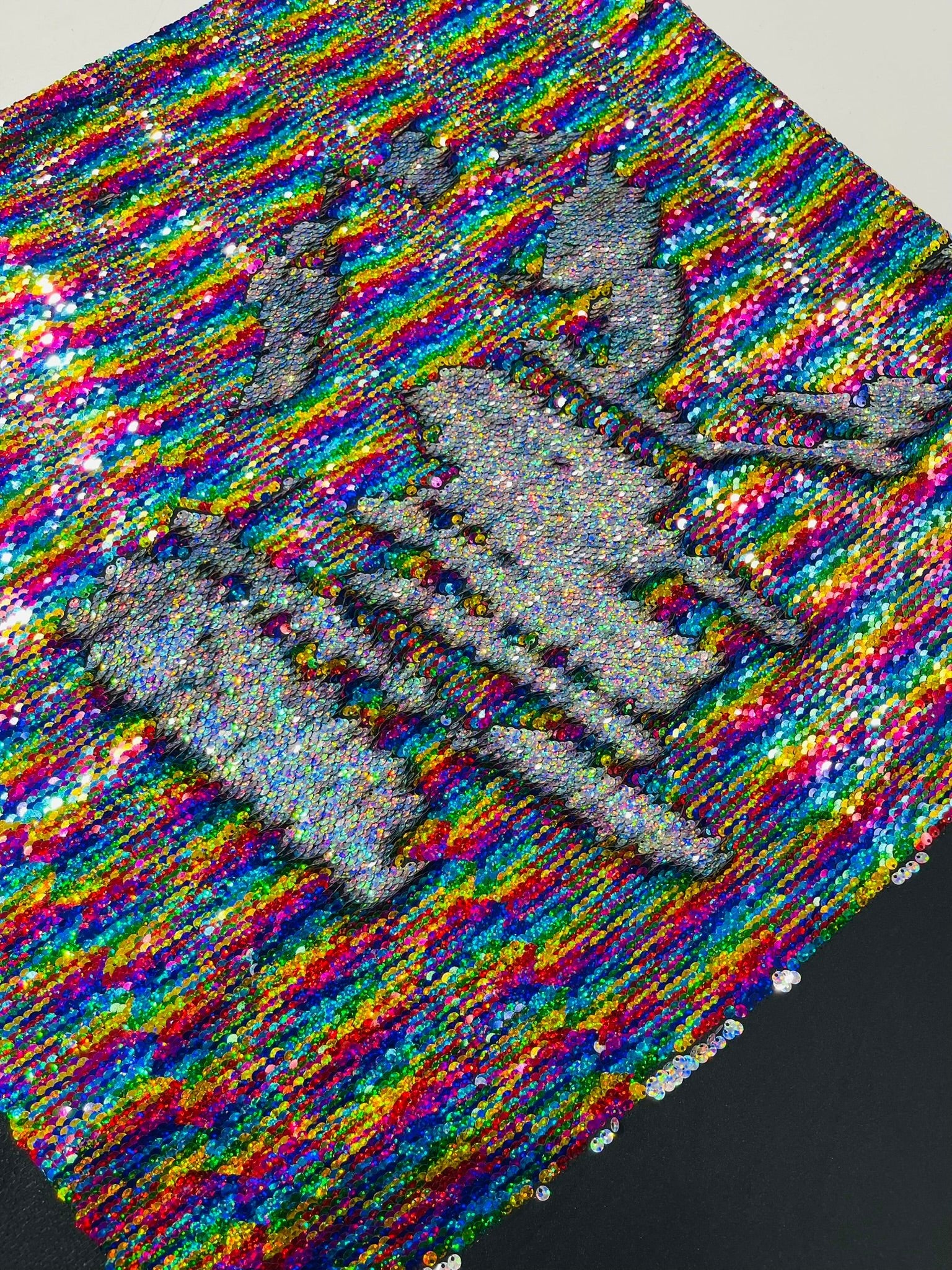 Reversible Color Changing Sequin Fabric| 54" Wide| Stretch Polyester Spandex. - New Creations Fabric & Foam Inc