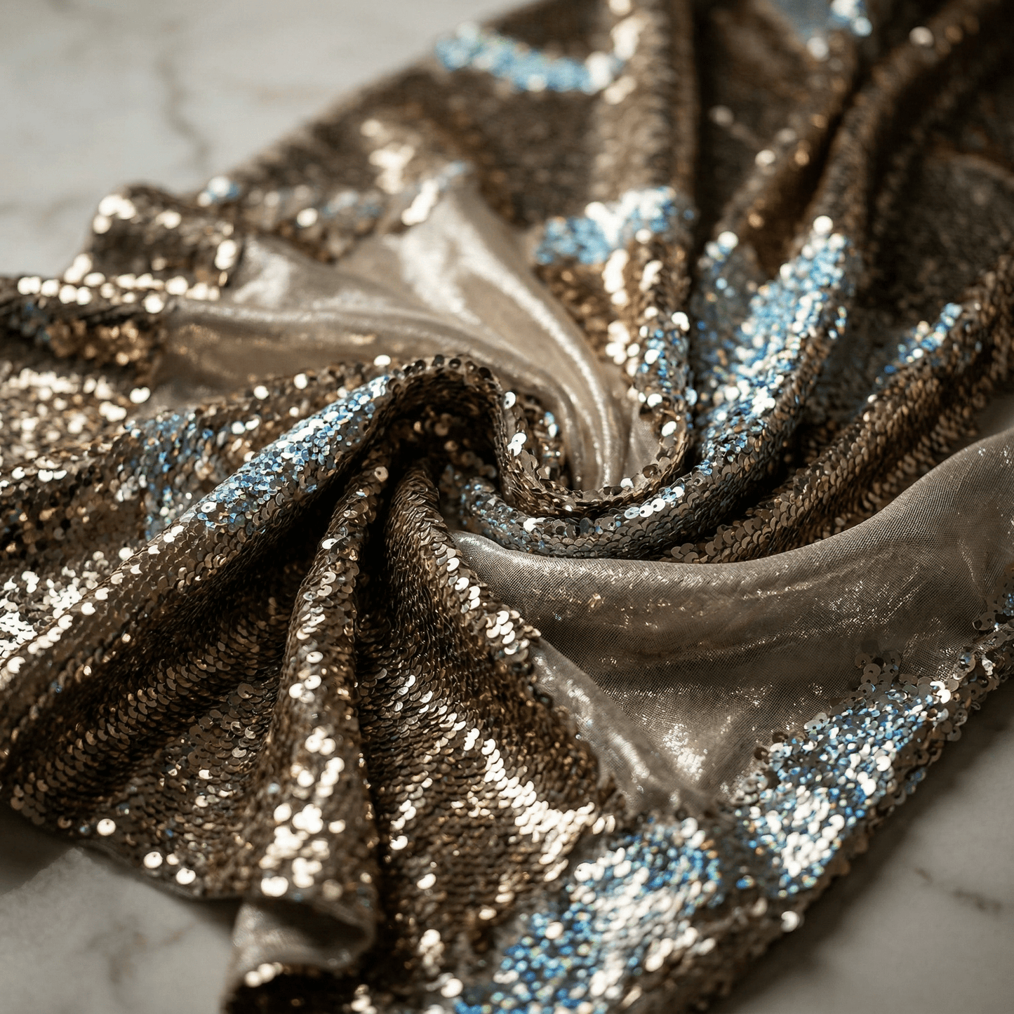 Reversible Flip Sequin Fabric by the Yard 54” Wide – Mermaid Iridescent Color Changing Sequin Stretch Fabric for Dresses, Costumes, Pillows & Decor - New Creations Fabric & Foam Inc