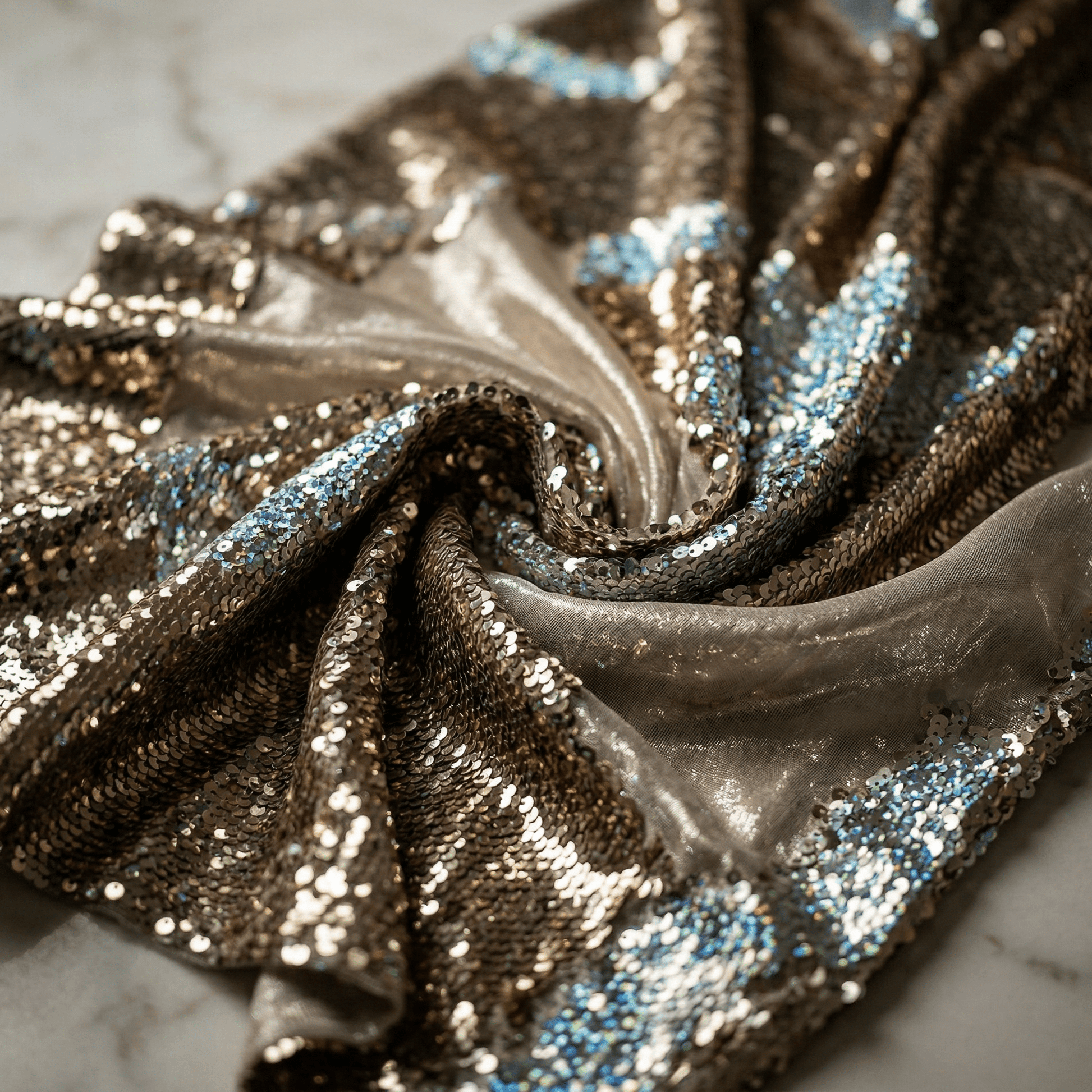 Reversible Flip Sequin Fabric by the Yard 54” Wide – Mermaid Iridescent Color Changing Sequin Stretch Fabric for Dresses, Costumes, Pillows & Decor - New Creations Fabric & Foam Inc