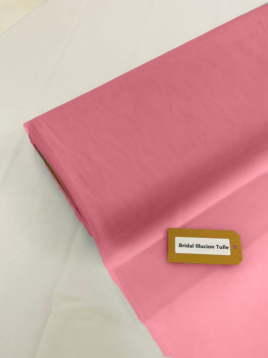 Rose Mauve - Bridal Illusion Tulle 108"Wide Polyester Premium Tulle Fabric Bolt, By The Roll. - New Creations Fabric & Foam Inc