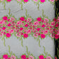 Roses Multi Color Floral Design Embroider On Mesh Lace Fabric| New Creations Fabric & Foam Inc. - New Creations Fabric & Foam Inc