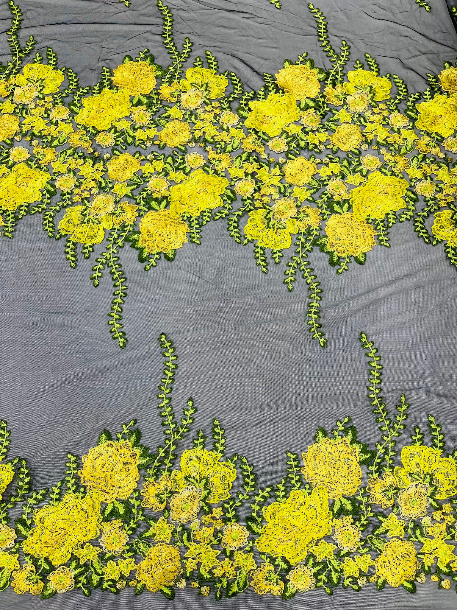 Roses Multi Color Floral Design Embroider On Mesh Lace Fabric| New Creations Fabric & Foam Inc. - New Creations Fabric & Foam Inc