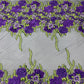 Roses Multi Color Floral Design Embroider On Mesh Lace Fabric| New Creations Fabric & Foam Inc. - New Creations Fabric & Foam Inc