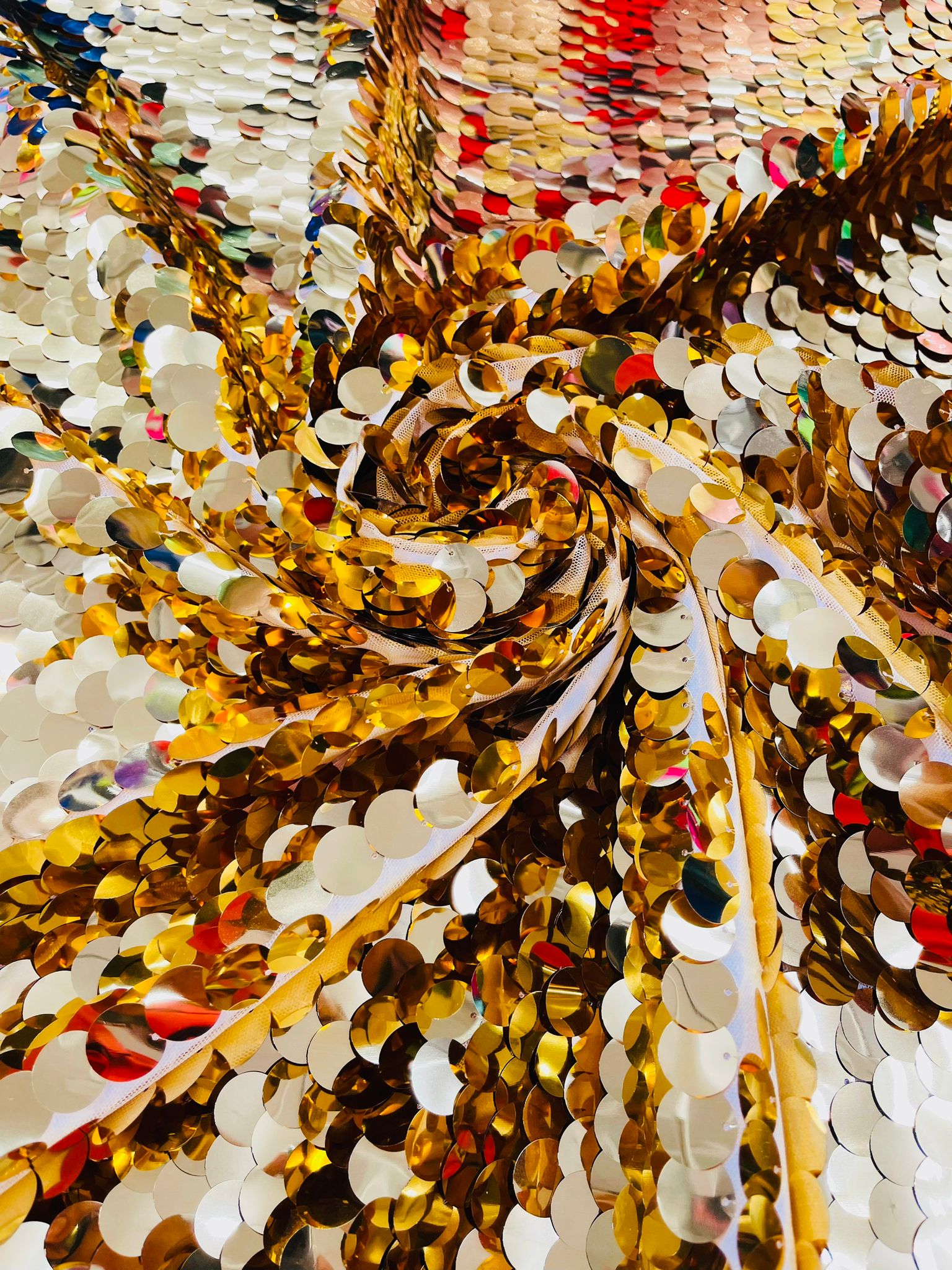 Round Sequin Fabric 54” Wide| New Creations Fabric & Foam Inc. - New Creations Fabric & Foam Inc