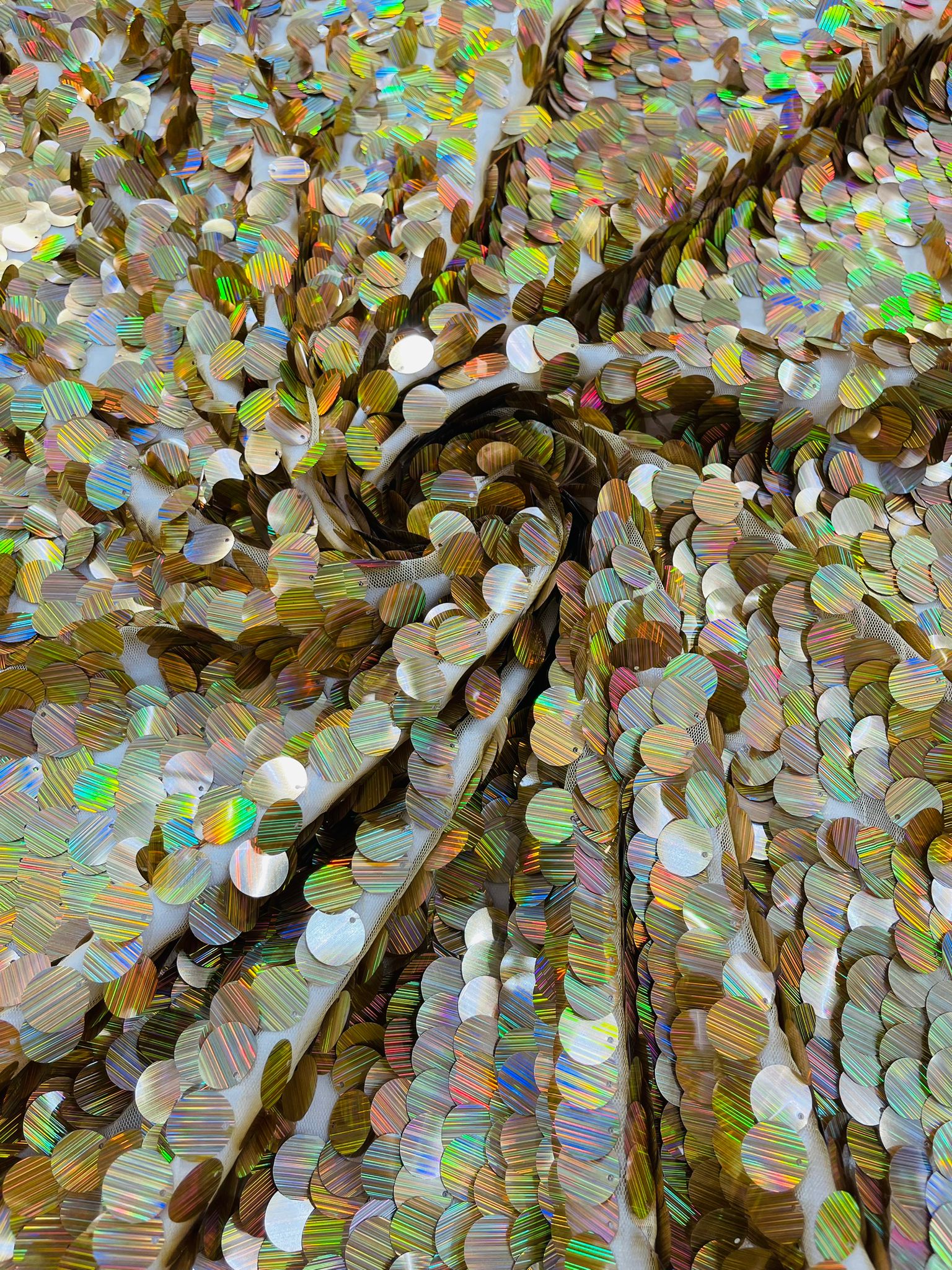 Round Sequin Fabric 54” Wide| New Creations Fabric & Foam Inc. - New Creations Fabric & Foam Inc