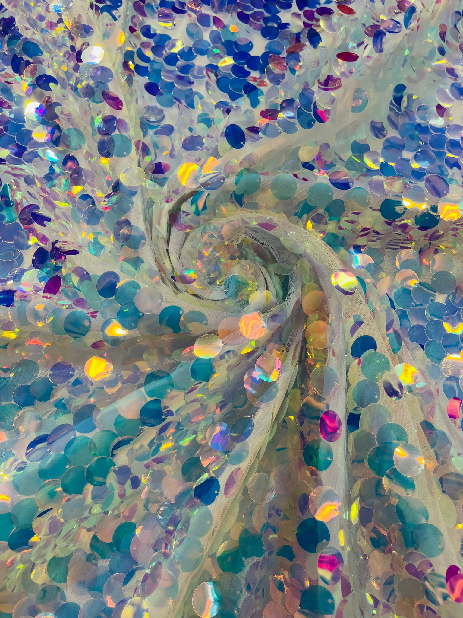 Round Sequin Fabric 54” Wide| New Creations Fabric & Foam Inc. - New Creations Fabric & Foam Inc