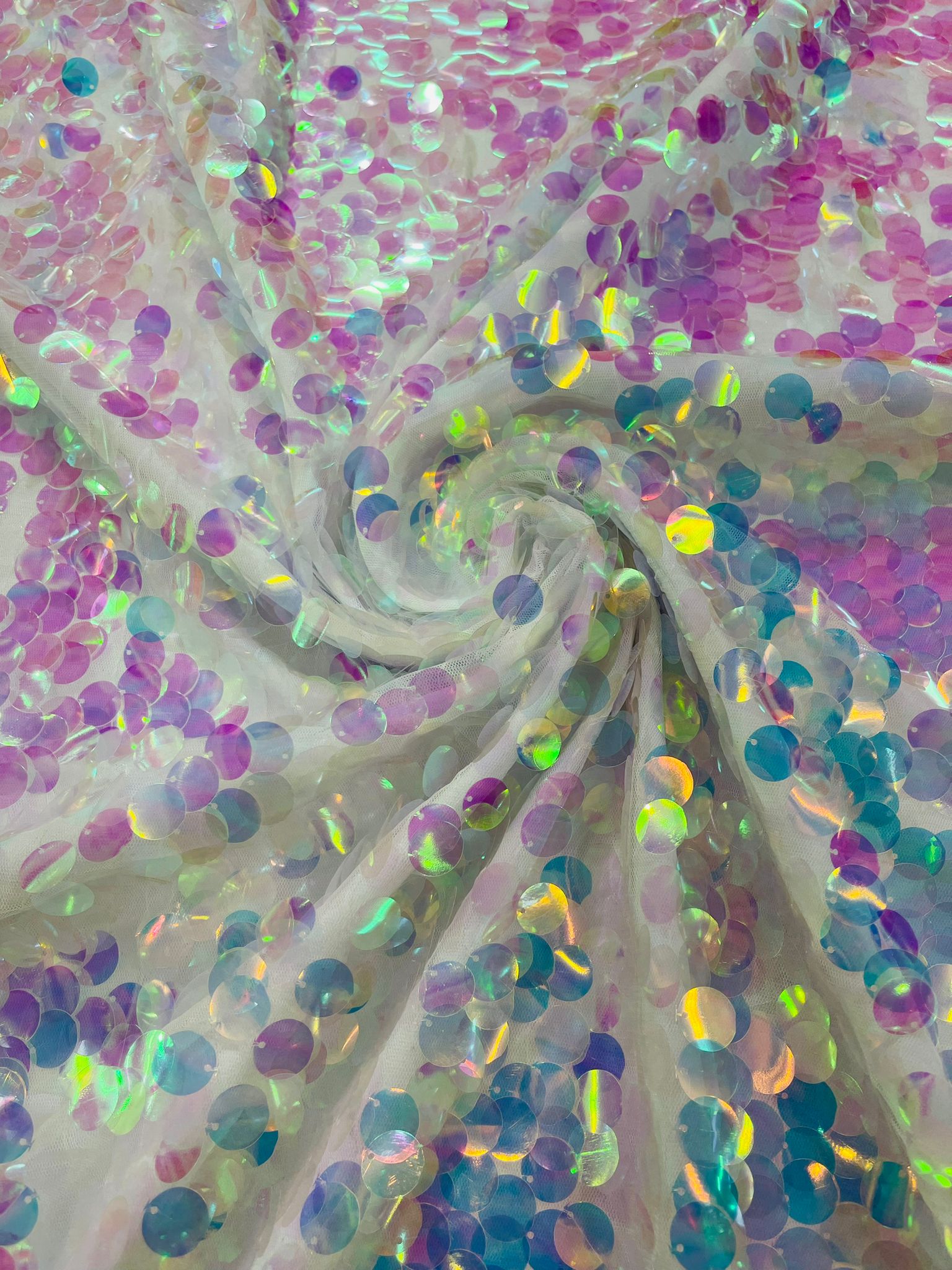 Round Sequin Fabric 54” Wide| New Creations Fabric & Foam Inc. - New Creations Fabric & Foam Inc