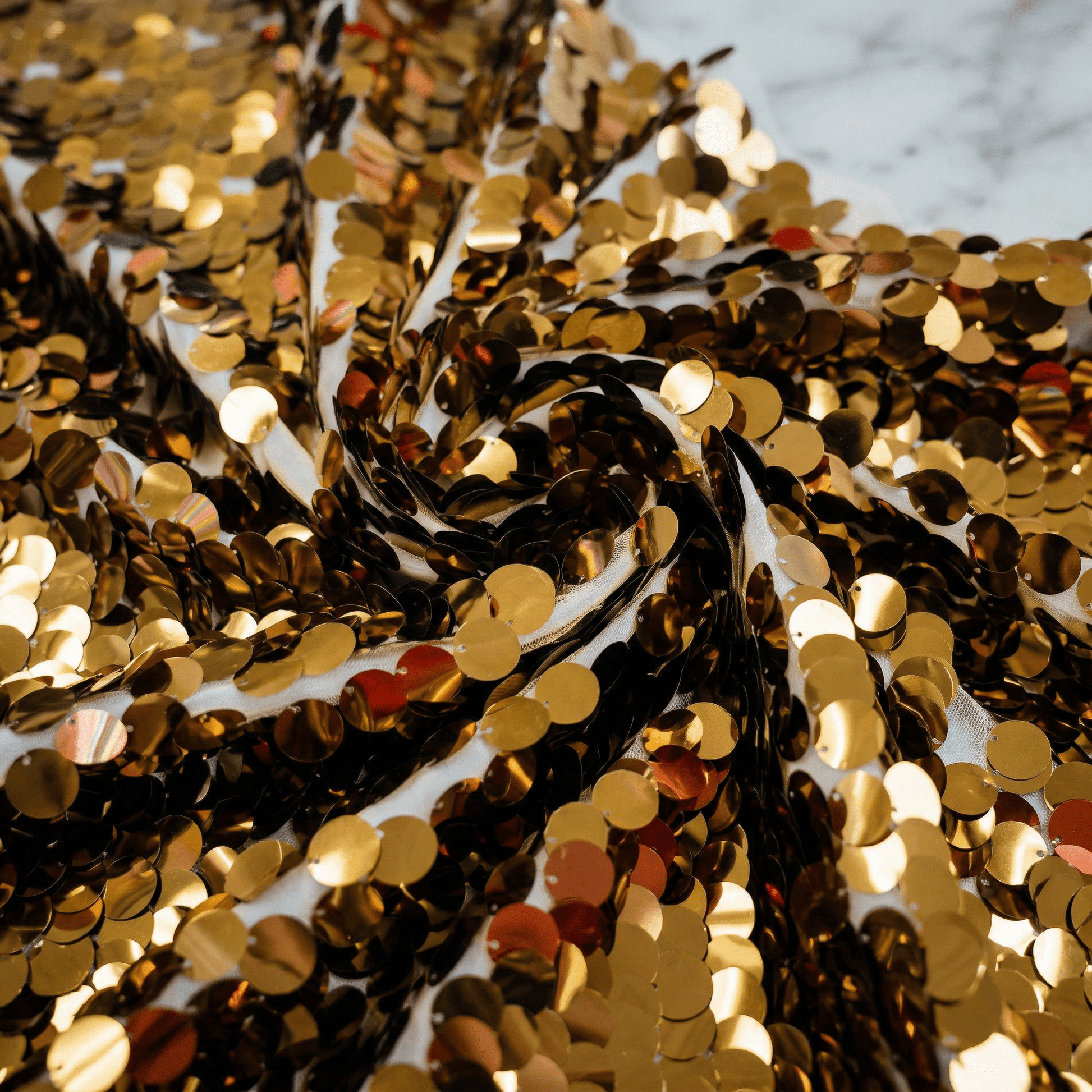 Round Sequin Fabric by the Yard 54” Wide – Shiny Sequin Mesh Fabric for Dresses, Costumes, Backdrops & Event Decor - New Creations Fabric & Foam Inc