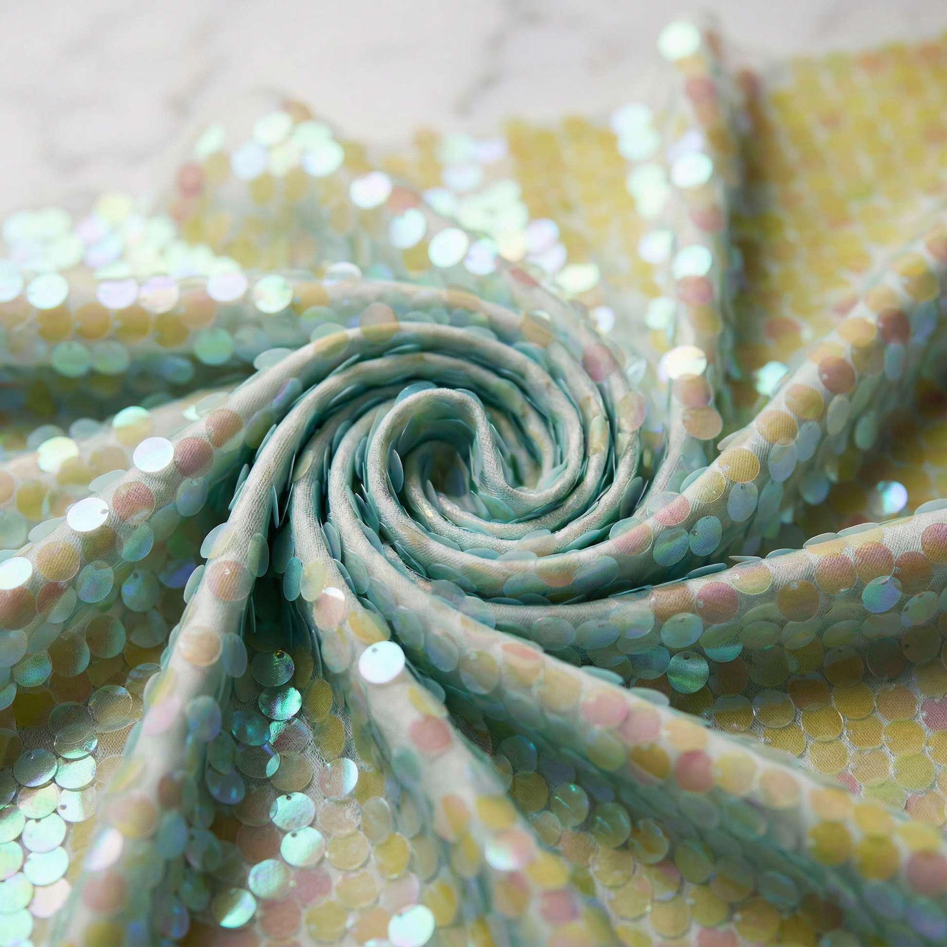 Round Sequin Fabric by the Yard 54” Wide – Shiny Sequin Mesh Fabric for Dresses, Costumes, Backdrops & Event Decor - New Creations Fabric & Foam Inc