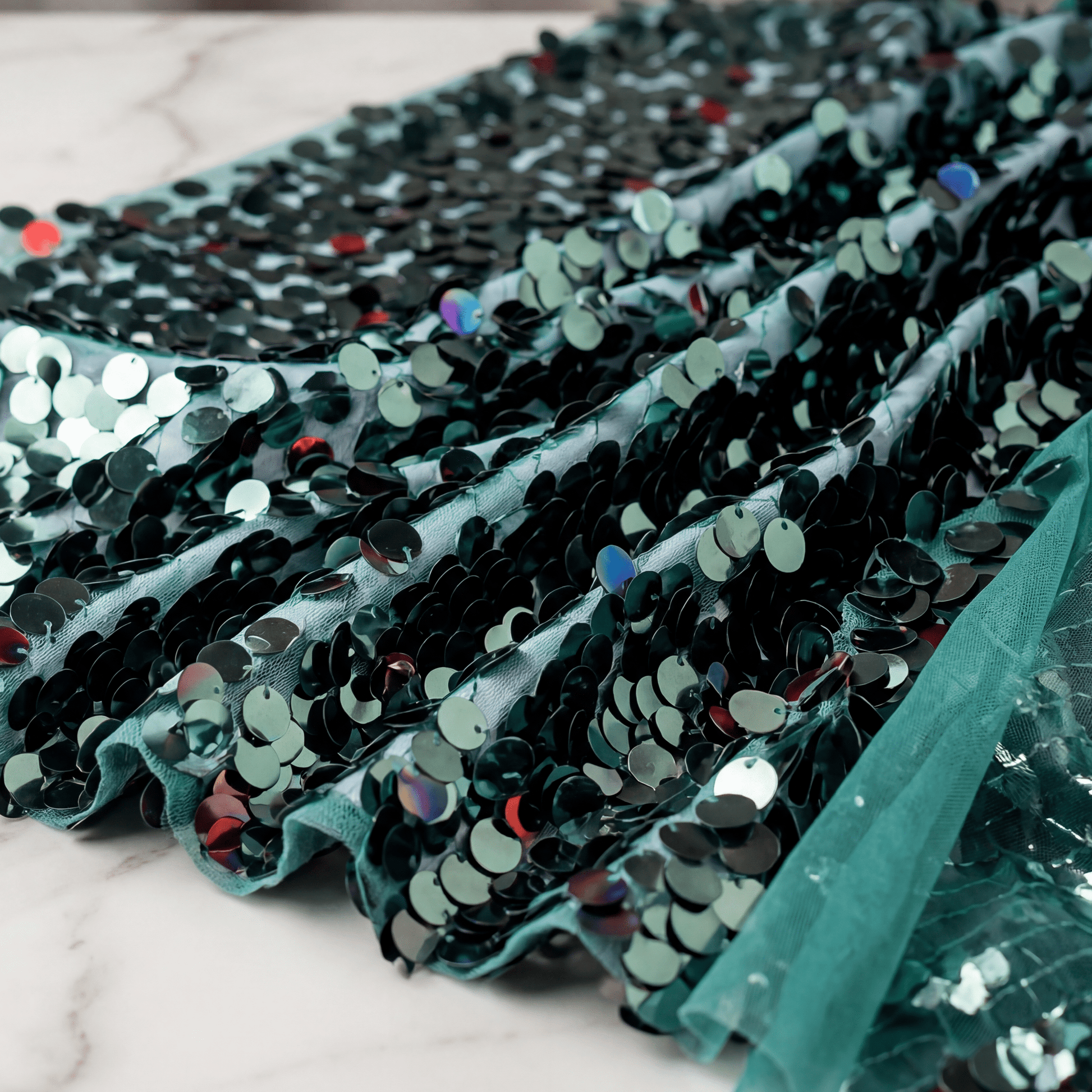 Round Sequin Fabric by the Yard 54” Wide – Shiny Sequin Mesh Fabric for Dresses, Costumes, Backdrops & Event Decor - New Creations Fabric & Foam Inc