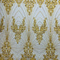 Royalty Damask Beaded Lace Luxury on Mesh 54” Wide| New Creations Fabric & Foam Inc. - New Creations Fabric & Foam Inc