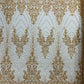 Royalty Damask Beaded Lace Luxury on Mesh 54” Wide| New Creations Fabric & Foam Inc. - New Creations Fabric & Foam Inc