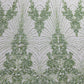 Royalty Damask Beaded Lace Luxury on Mesh 54” Wide| New Creations Fabric & Foam Inc. - New Creations Fabric & Foam Inc