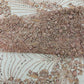 Royalty Damask Beaded Lace Luxury on Mesh 54” Wide| New Creations Fabric & Foam Inc. - New Creations Fabric & Foam Inc