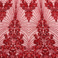 Royalty Damask Beaded Lace Luxury on Mesh 54” Wide| New Creations Fabric & Foam Inc. - New Creations Fabric & Foam Inc