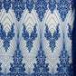 Royalty Damask Beaded Lace Luxury on Mesh 54” Wide| New Creations Fabric & Foam Inc. - New Creations Fabric & Foam Inc