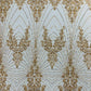 Royalty Damask Beaded Lace Luxury on Mesh 54” Wide| New Creations Fabric & Foam Inc. - New Creations Fabric & Foam Inc