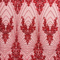 Royalty Damask Beaded Lace Luxury on Mesh 54” Wide| New Creations Fabric & Foam Inc. - New Creations Fabric & Foam Inc