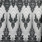 Royalty Damask Beaded Lace Luxury on Mesh 54” Wide| New Creations Fabric & Foam Inc. - New Creations Fabric & Foam Inc