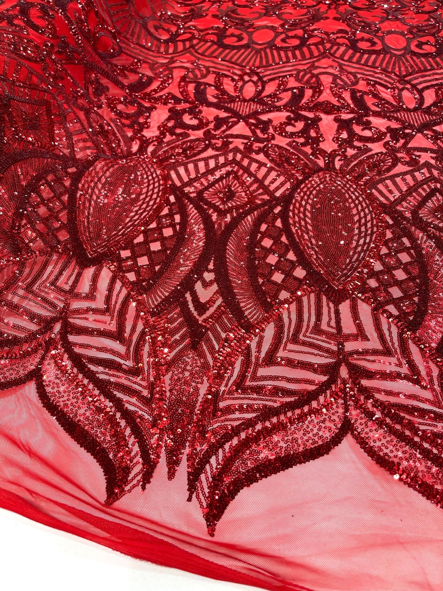 Royalty Sequin Damask Fabric 54” Wide| New Creations Fabric & Foam Inc. - New Creations Fabric & Foam Inc