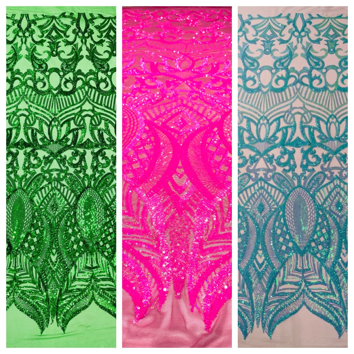 Royalty Sequin Damask Fabric 54” Wide| New Creations Fabric & Foam Inc. - New Creations Fabric & Foam Inc