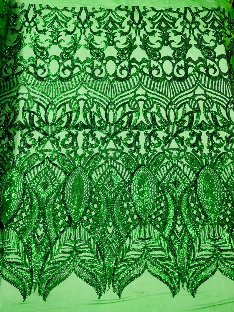 Royalty Sequin Damask Fabric 54” Wide| New Creations Fabric & Foam Inc. - New Creations Fabric & Foam Inc