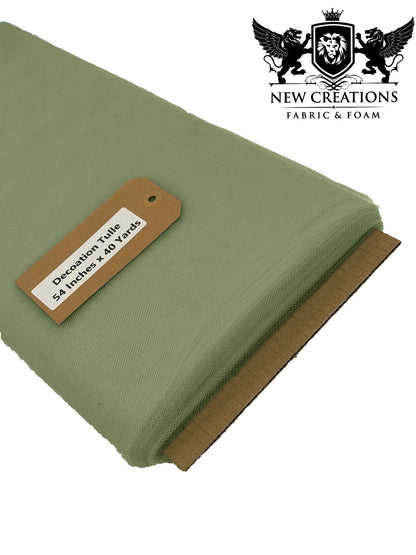 Sage Green Tutu Fabric Bolt Bridal Party Wedding Decoration, Wholesale Tulle, Party, Tulle Net. - New Creations Fabric & Foam Inc