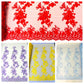 Scarlet 3d floral design embroider with pearls in a mesh lace - sold by the yard. - New Creations Fabric & Foam Inc
