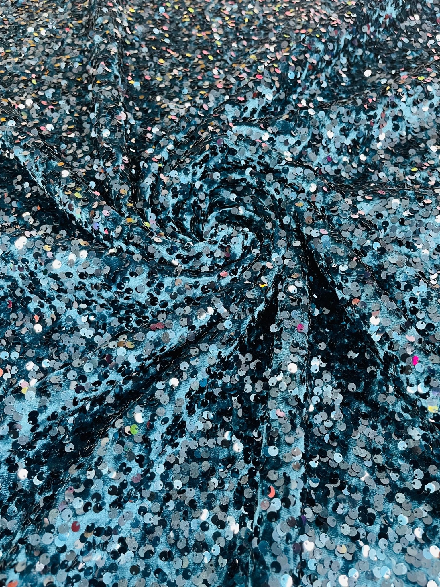 Sequin Velvet Stretch Fabric| New Creations Fabric & Foam Inc. - New Creations Fabric & Foam Inc