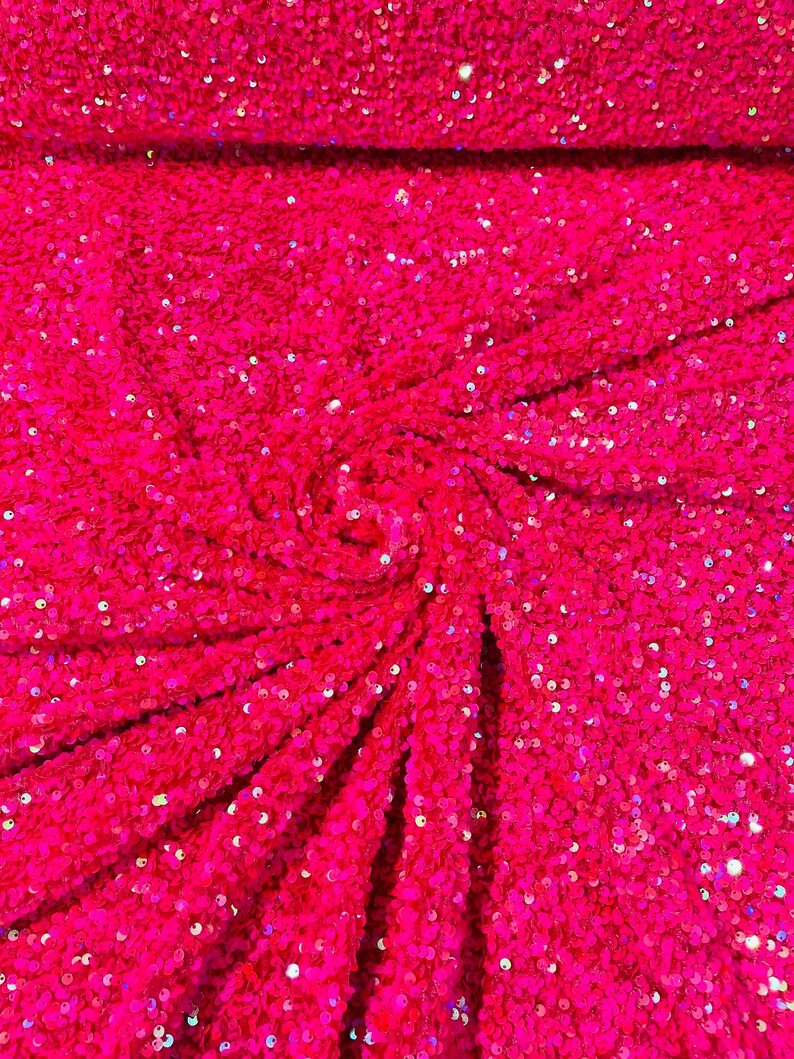 Sequin Velvet Stretch Fabric| New Creations Fabric & Foam Inc. - New Creations Fabric & Foam Inc