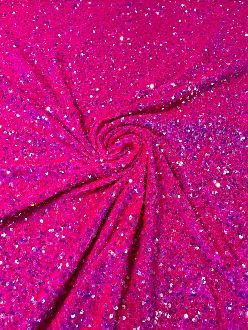 Sequin Velvet Stretch Fabric| New Creations Fabric & Foam Inc. - New Creations Fabric & Foam Inc