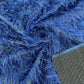Shaggy Jacquard Faux Ostrich/Eye Lash Feathers Fringe With Metallic Thread (By The Yard) - New Creations Fabric & Foam Inc