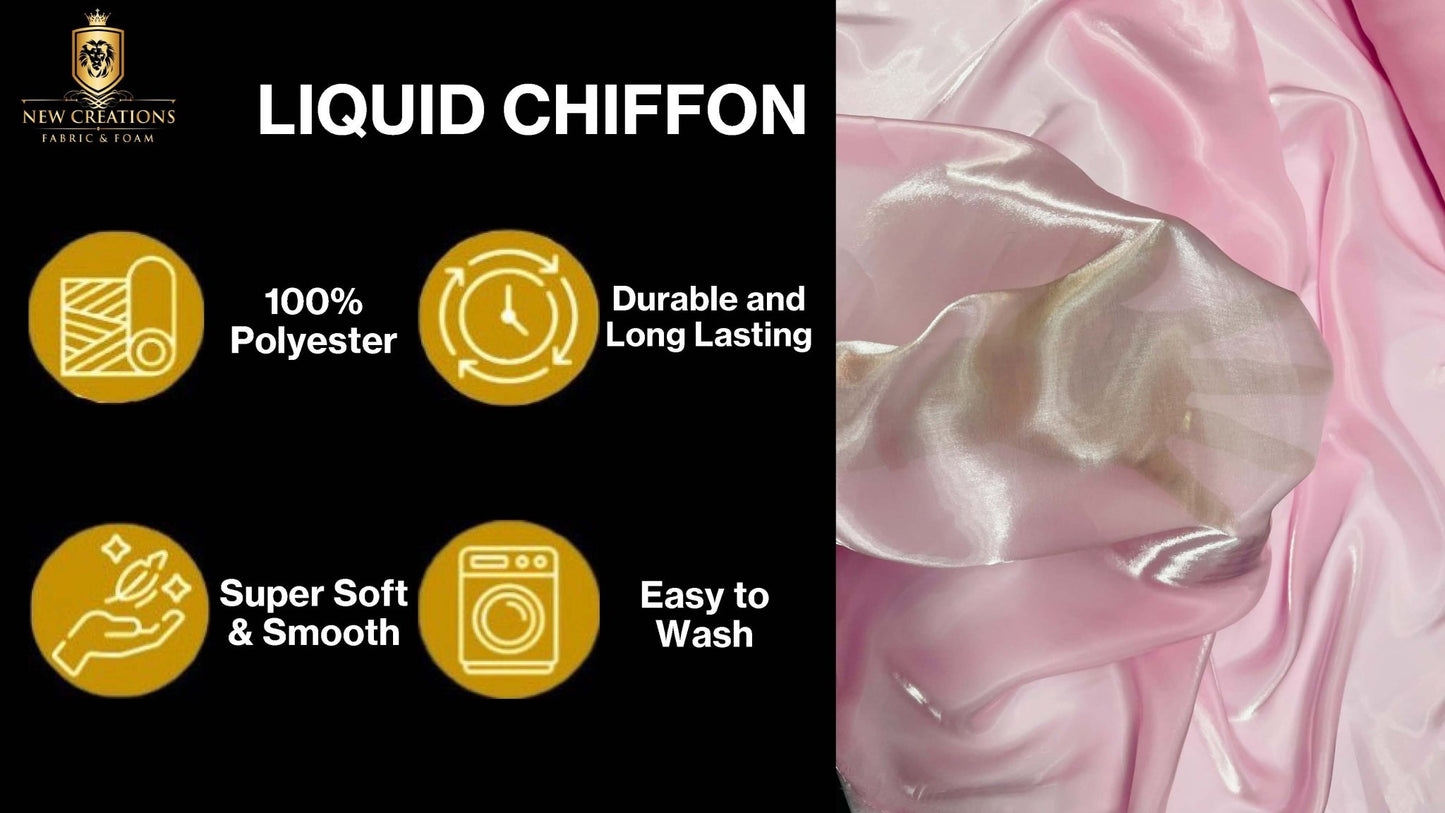 Sheer Liquid Chiffon 58” Wide| New Creations Fabric & Foam Inc. - New Creations Fabric & Foam Inc