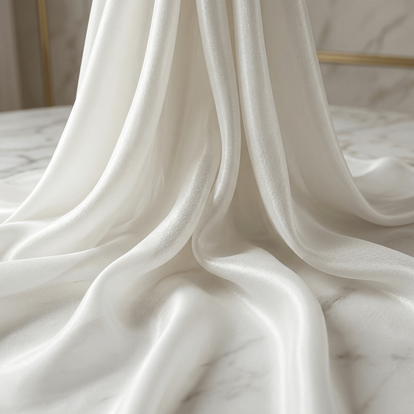 Sheer Liquid Chiffon Fabric 58” Wide by the Yard – Soft Flowing Chiffon for Dresses, Bridal Wear, Draping, Curtains & Event Decor - New Creations Fabric & Foam Inc