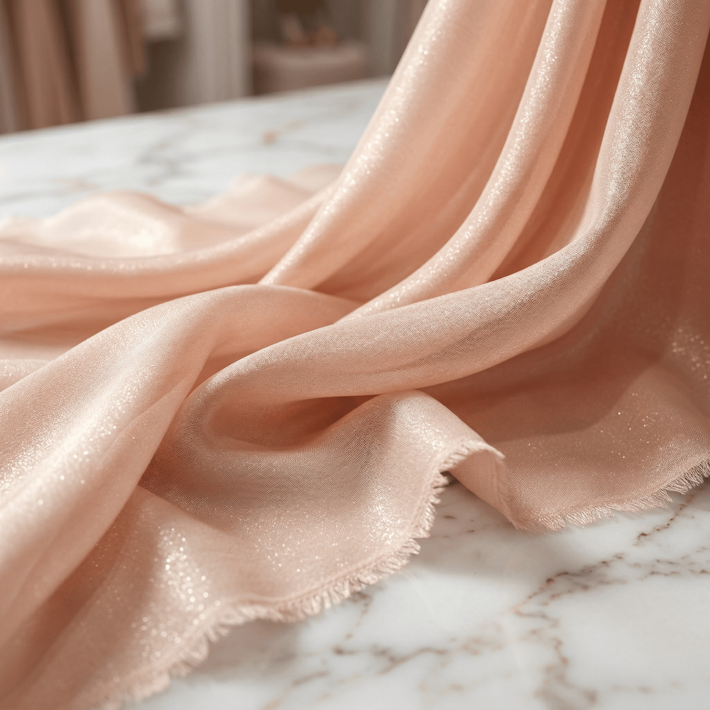 Sheer Liquid Chiffon Fabric 58” Wide by the Yard – Soft Flowing Chiffon for Dresses, Bridal Wear, Draping, Curtains & Event Decor - New Creations Fabric & Foam Inc