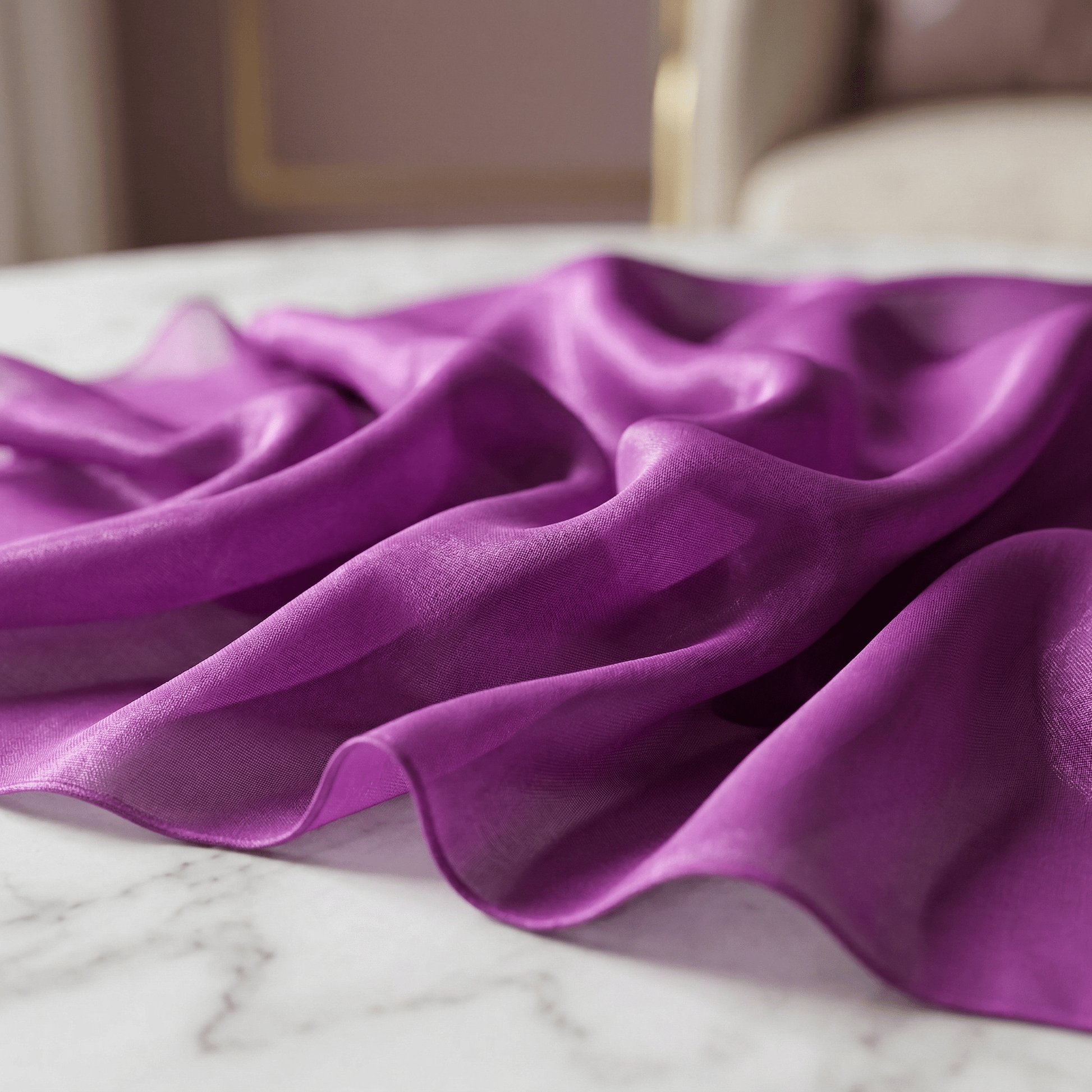 Sheer Liquid Chiffon Fabric 58” Wide by the Yard – Soft Flowing Chiffon for Dresses, Bridal Wear, Draping, Curtains & Event Decor - New Creations Fabric & Foam Inc