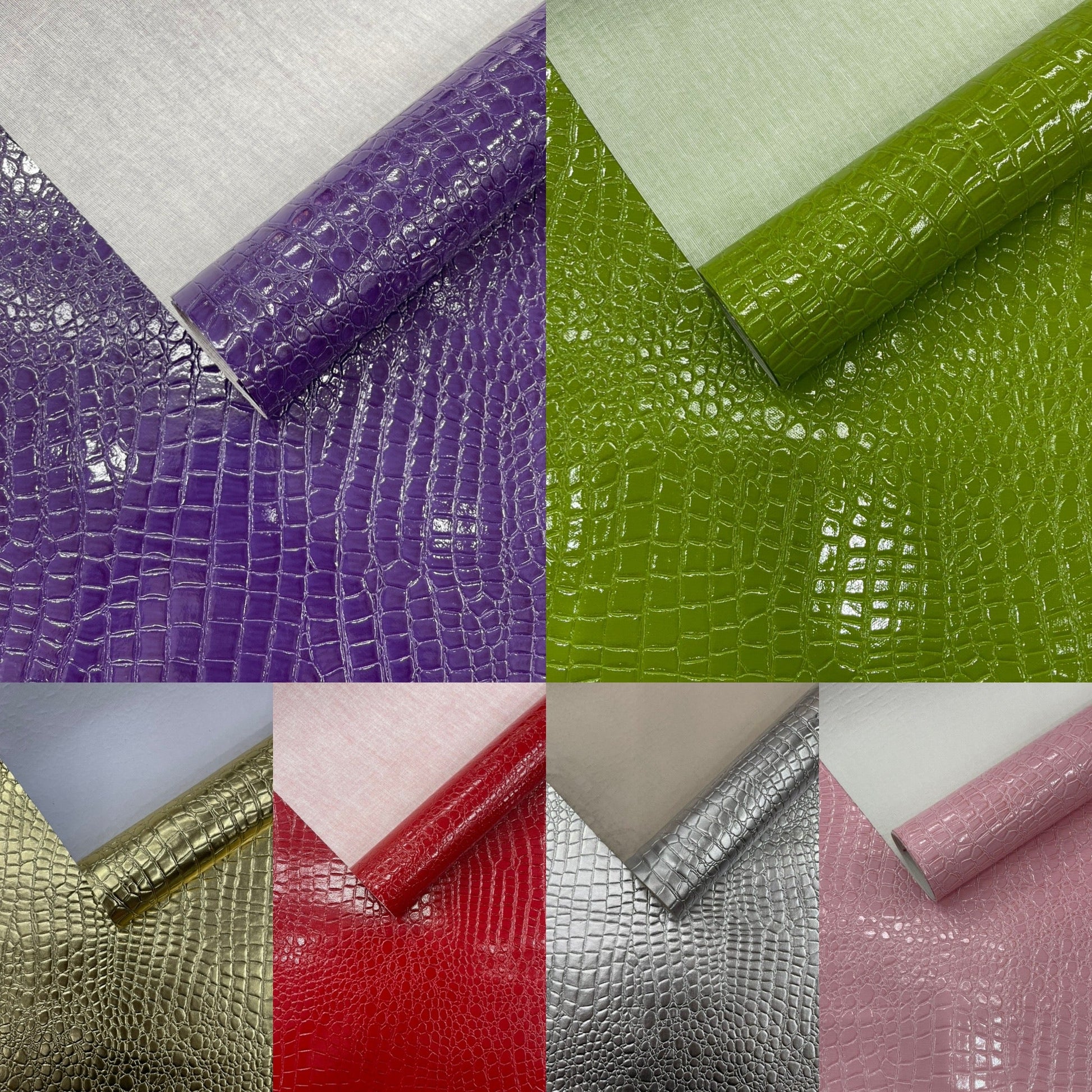 Shiny Alligator 3D Embossed Vinyl Fabric| New Creations Fabric & Foam Inc. - New Creations Fabric & Foam Inc