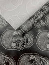 Skull Embossed Fake Leather Upholstery Fabric| New Creations Fabric & Foam Inc. - New Creations Fabric & Foam Inc