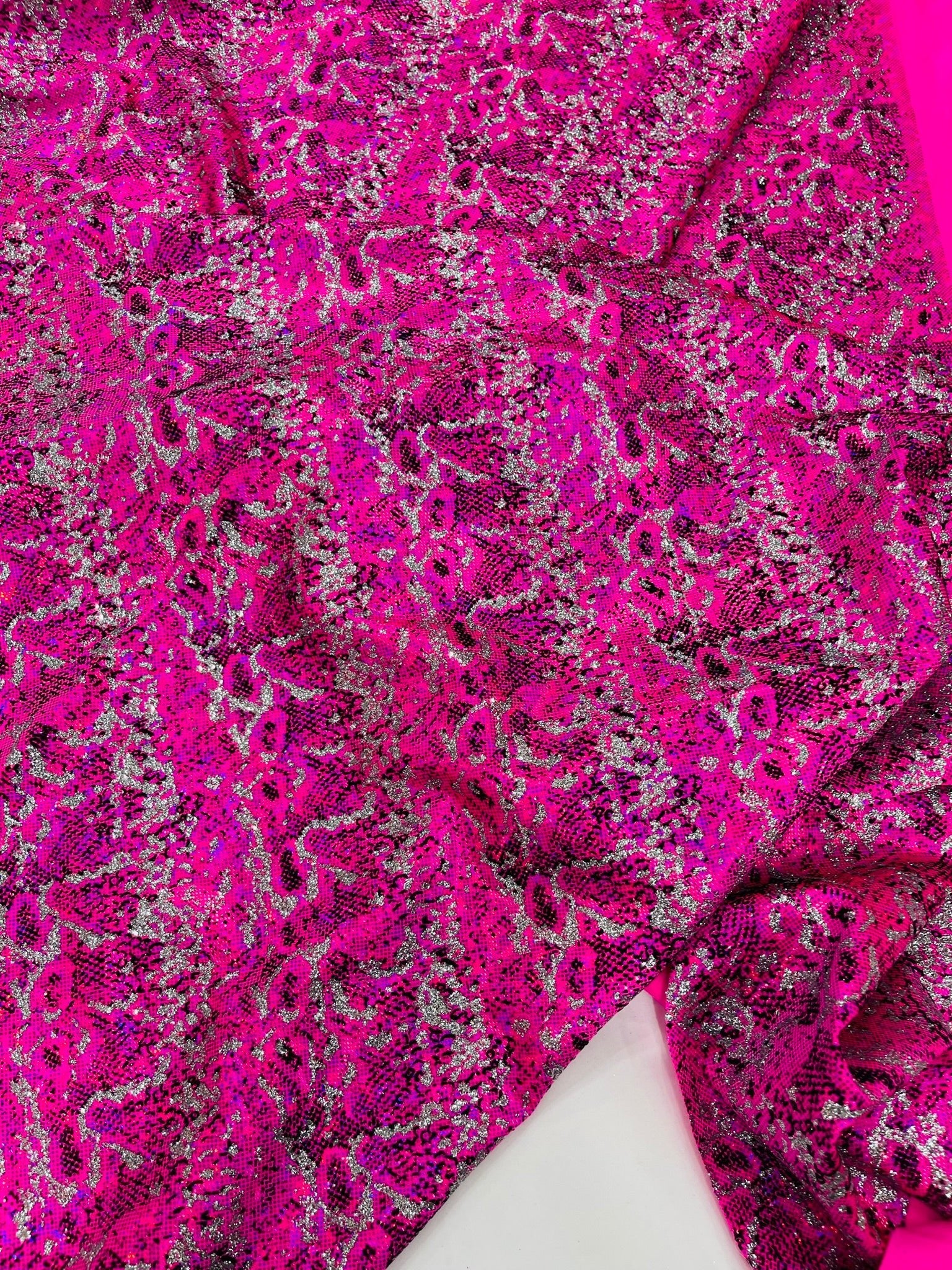 Snake Design Shattered Glass Nylon Spandex Fabric| New Creations Fabric & Foam Inc. - New Creations Fabric & Foam Inc