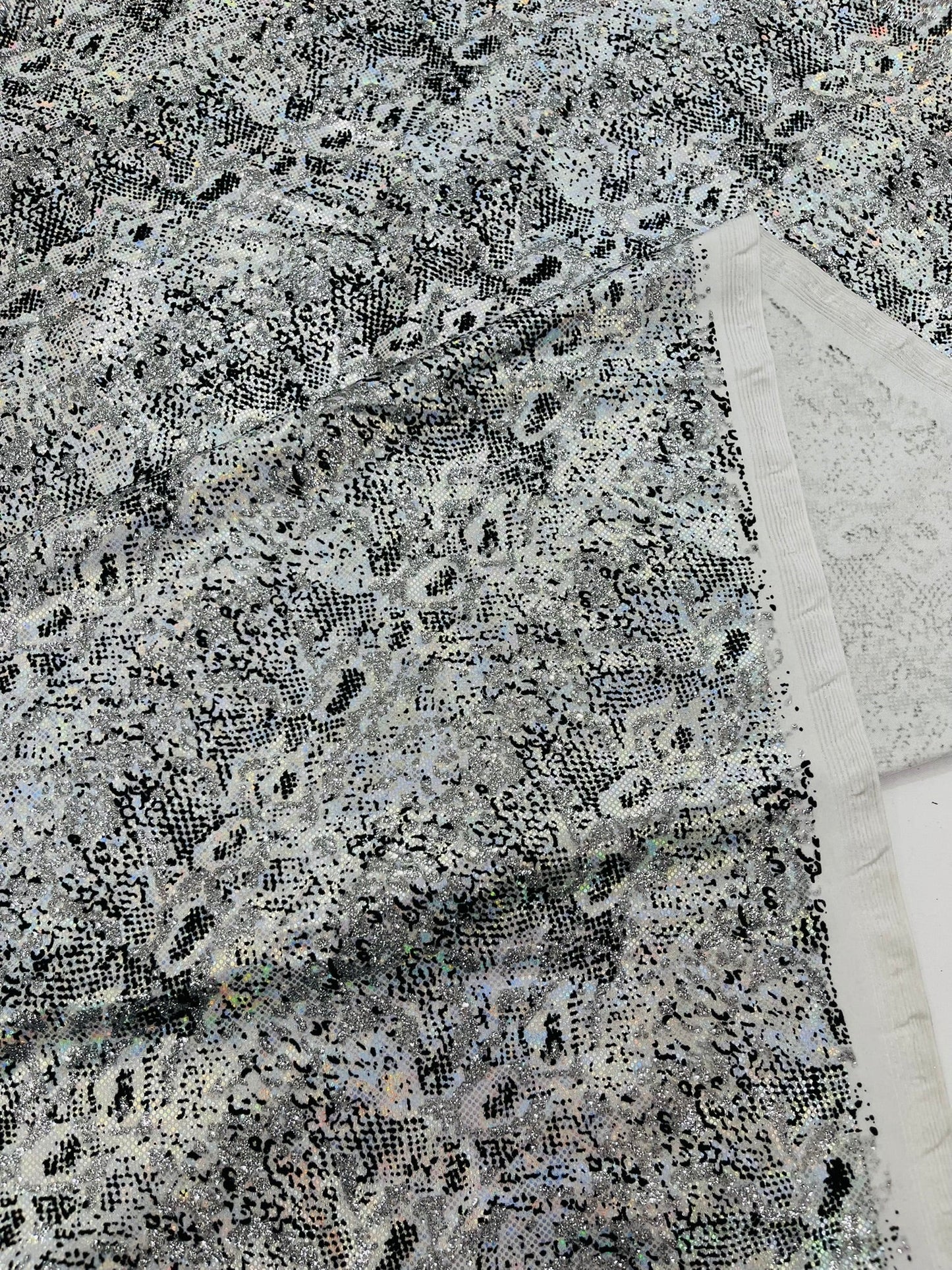 Snake Design Shattered Glass Nylon Spandex Fabric| New Creations Fabric & Foam Inc. - New Creations Fabric & Foam Inc