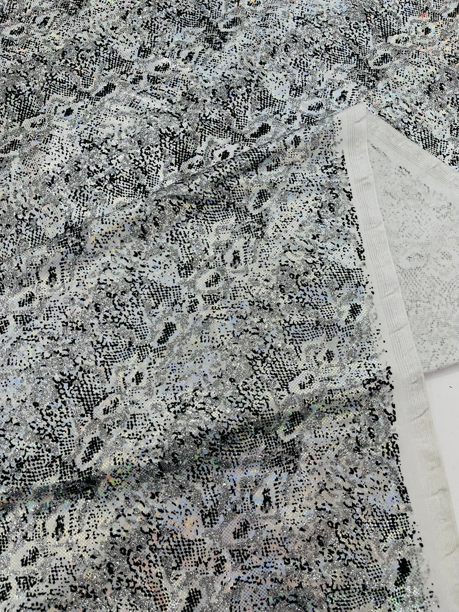 Snake Design Shattered Glass Nylon Spandex Fabric| New Creations Fabric & Foam Inc. - New Creations Fabric & Foam Inc