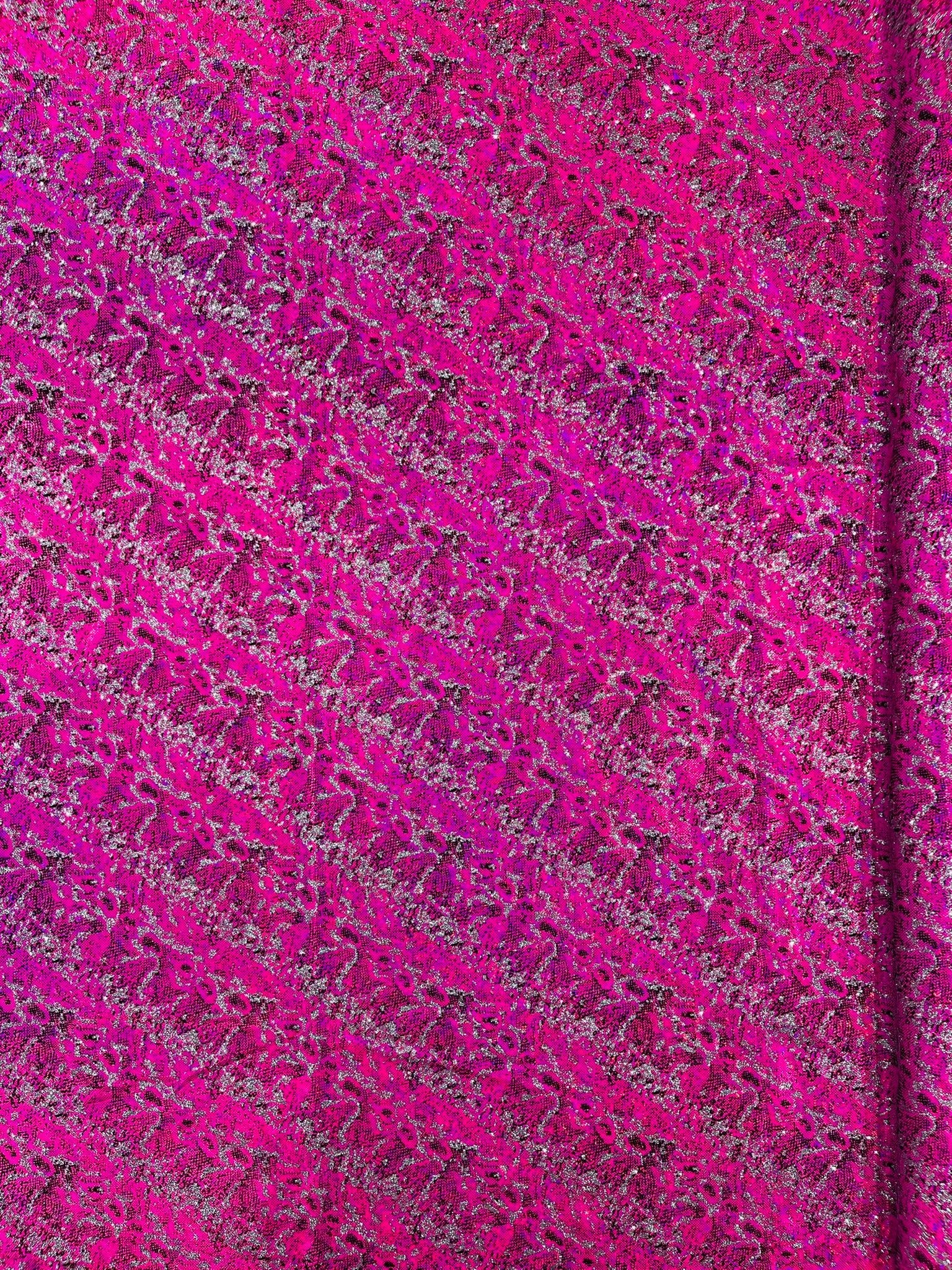 Snake Design Shattered Glass Nylon Spandex Fabric| New Creations Fabric & Foam Inc. - New Creations Fabric & Foam Inc