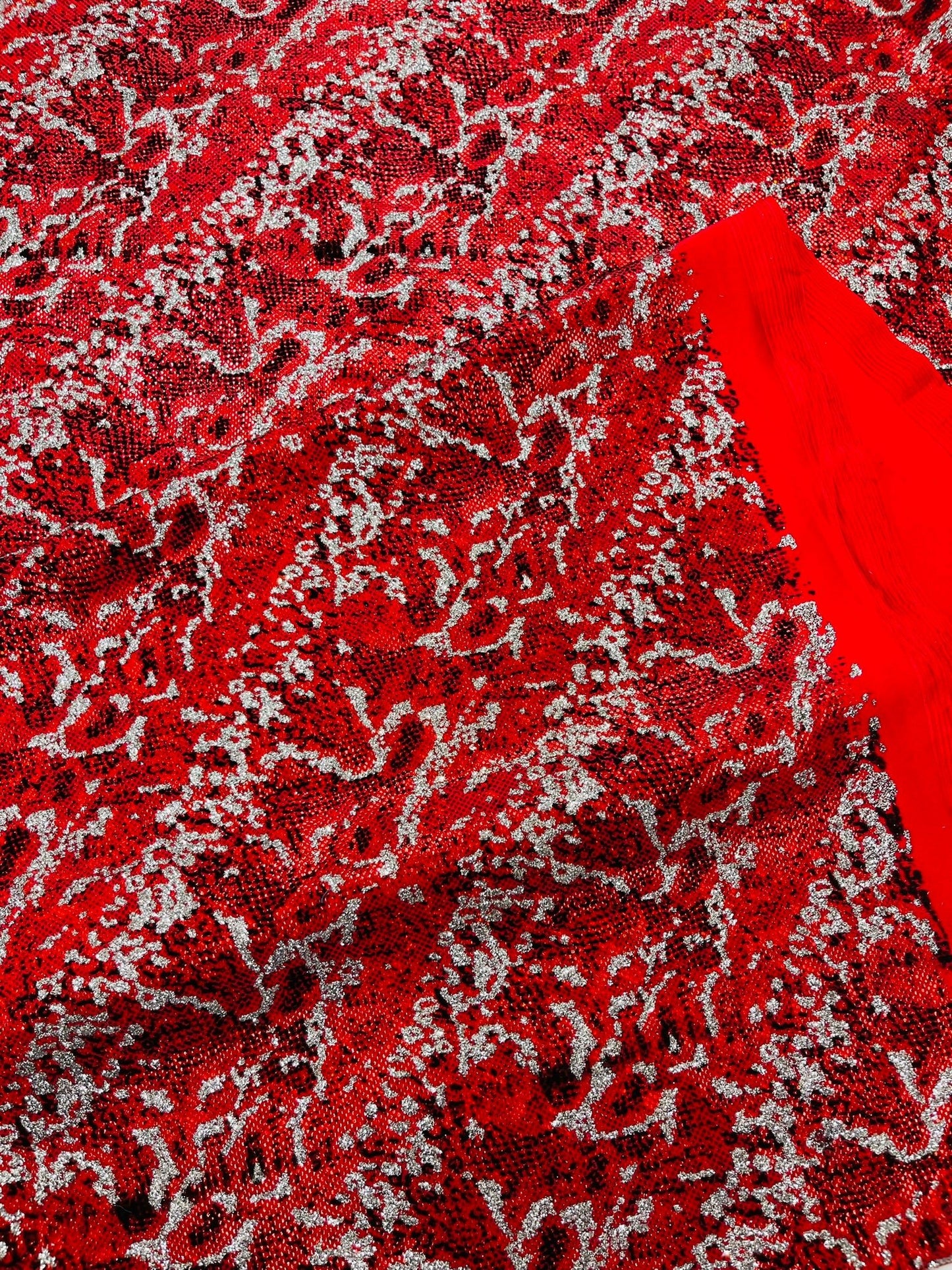 Snake Design Shattered Glass Nylon Spandex Fabric| New Creations Fabric & Foam Inc. - New Creations Fabric & Foam Inc