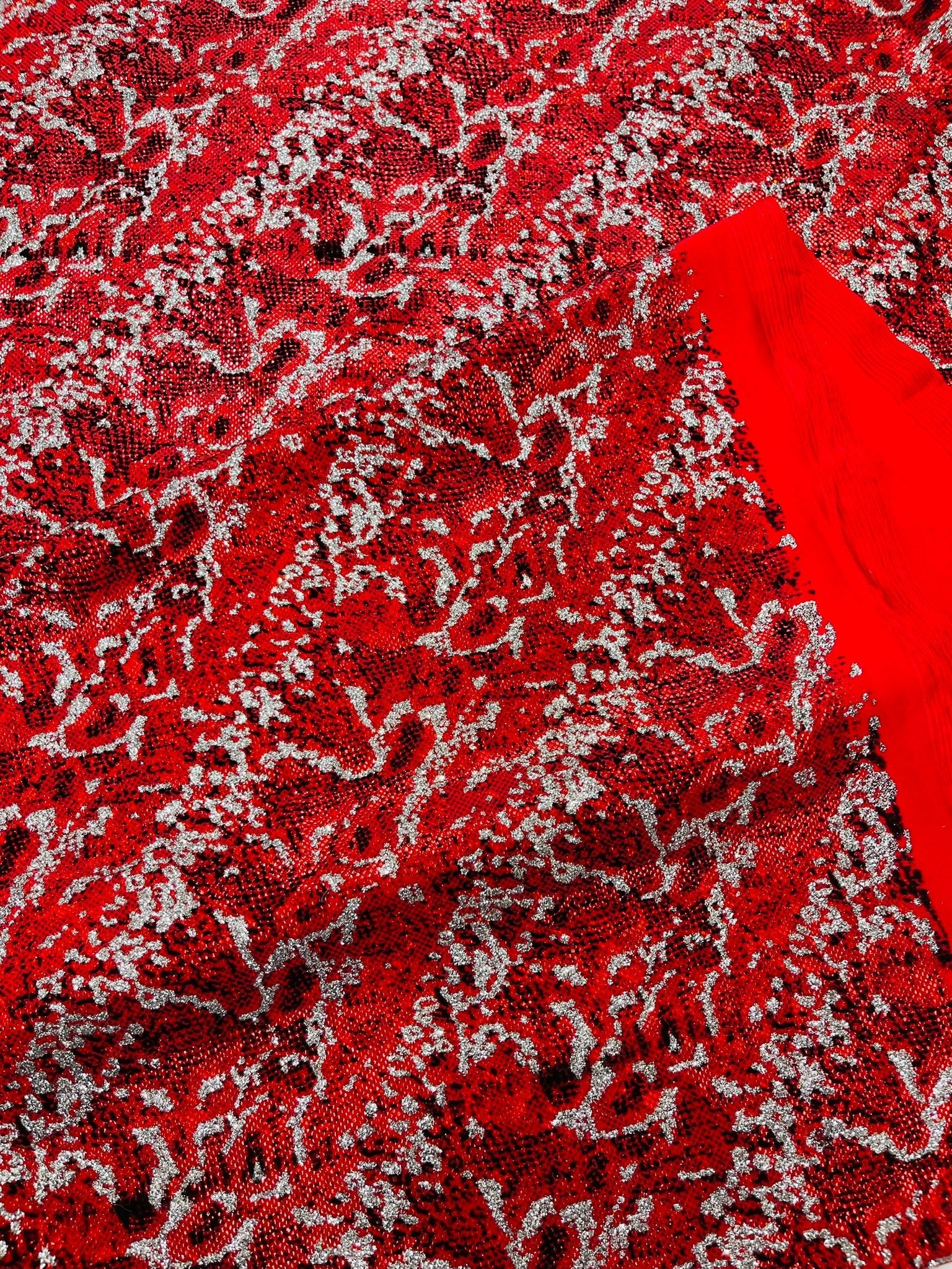 Snake Design Shattered Glass Nylon Spandex Fabric| New Creations Fabric & Foam Inc. - New Creations Fabric & Foam Inc