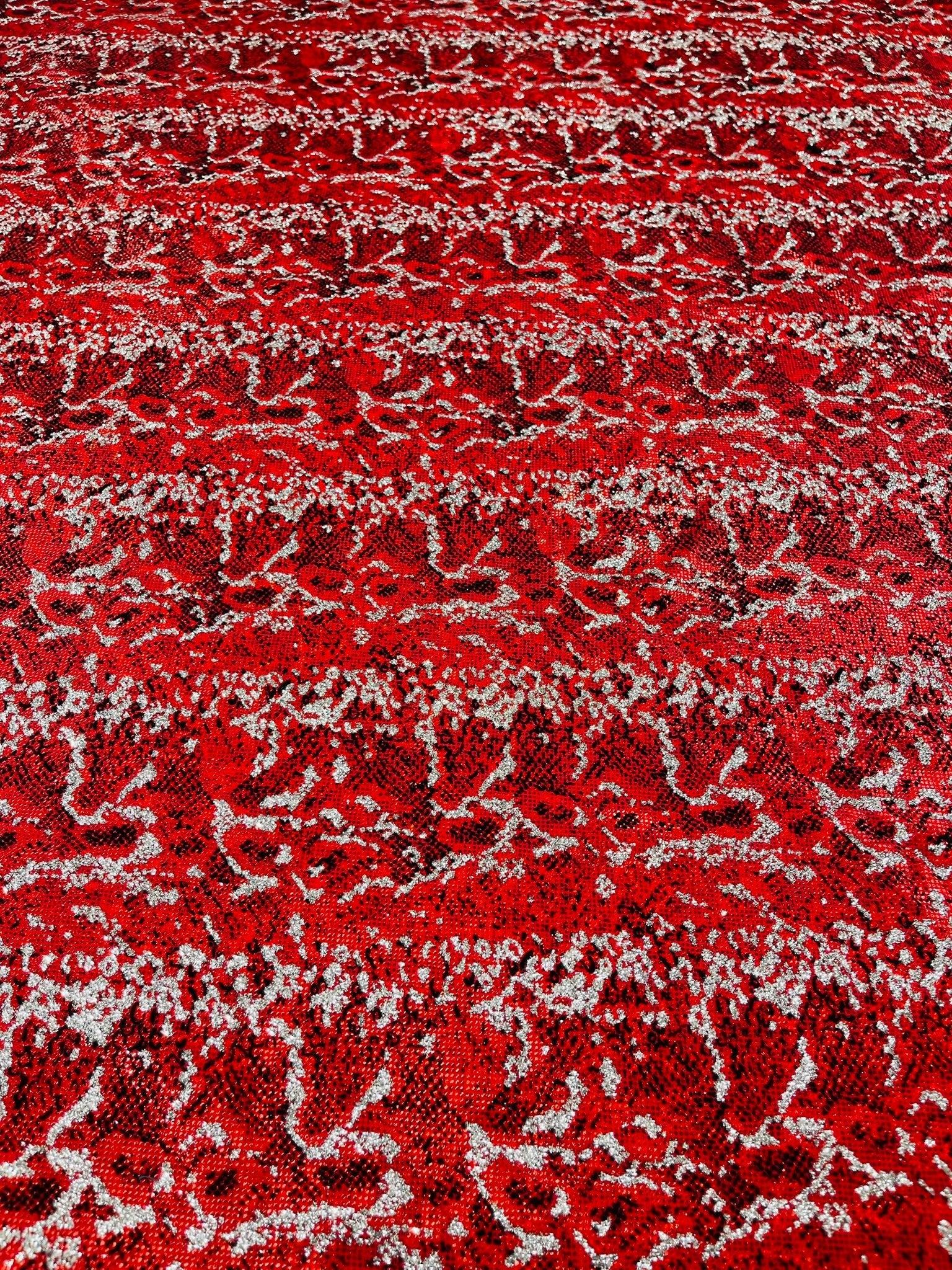 Snake Design Shattered Glass Nylon Spandex Fabric| New Creations Fabric & Foam Inc. - New Creations Fabric & Foam Inc